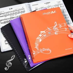 Music Score File Folder A4 Waterproof Piano Document Storage Loose Leaf File Plastic Portfolio Book