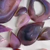 Ágata Rosa Drusa en Forma de Gota de Agua