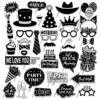 36Pcs/Set Black&Silver
