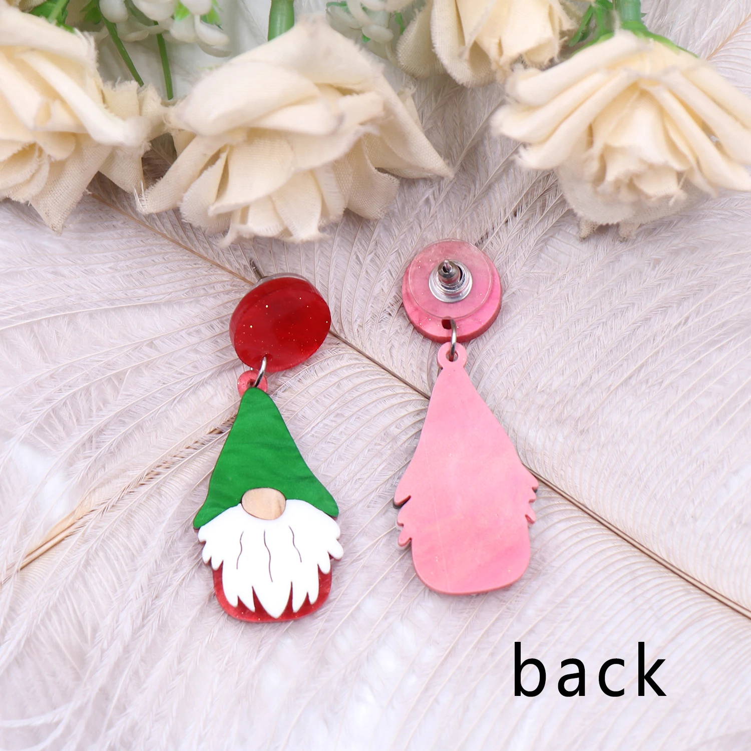 ERS187ER1614  New product CN Drop Gnome christmas cute Acrylic earrings Jewelry for women factory