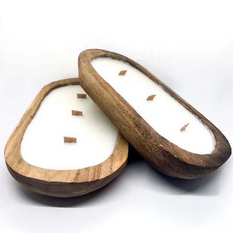 Wholesale Custom Natural Eco Friendly Wooden Candle Holder Handmade