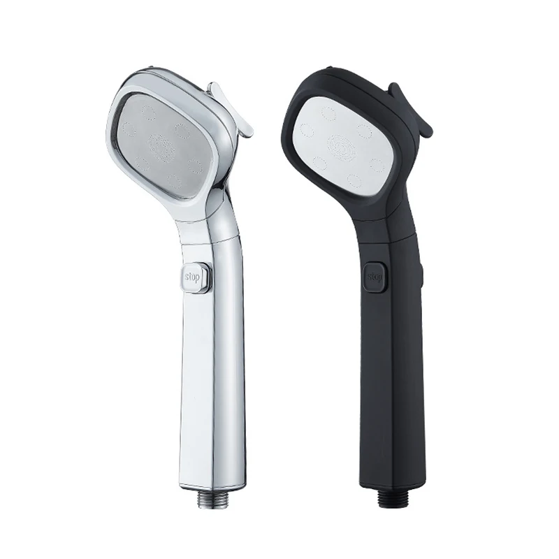 High Pressure Shower Head Hand Shower Pause Button Water Saving Shower