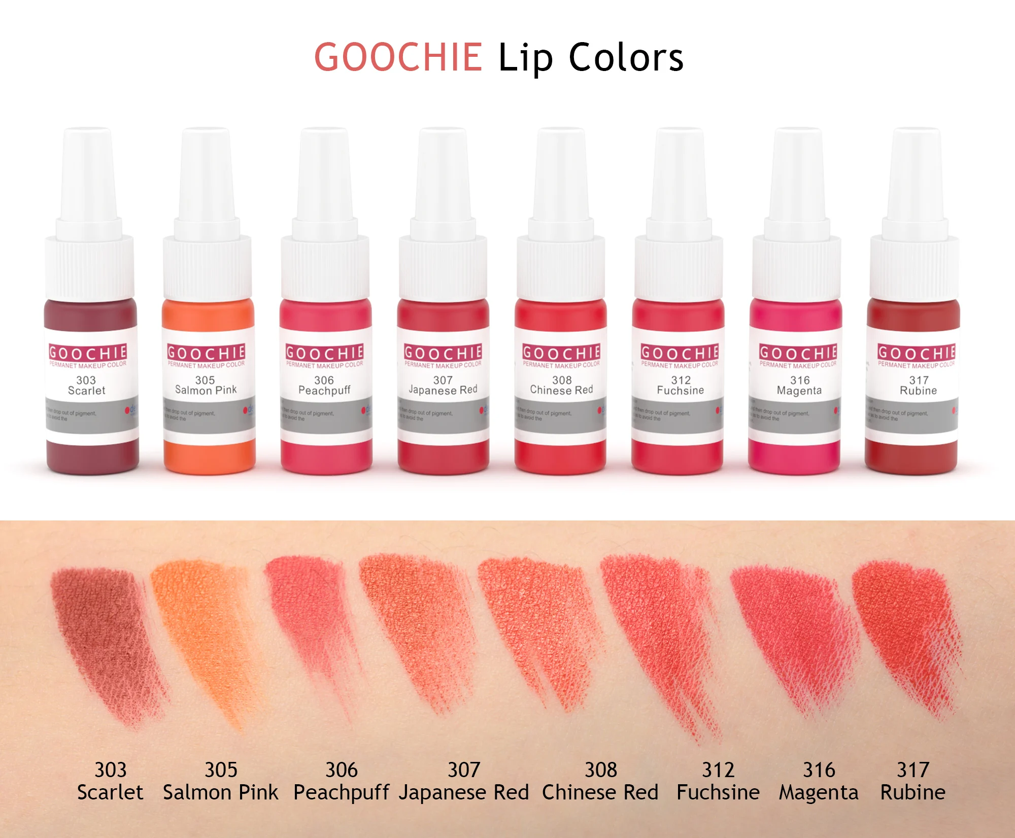 Goochie 15ml Liquid Cream Micropigment Permanent Makeup Pigments Tattoo Ink