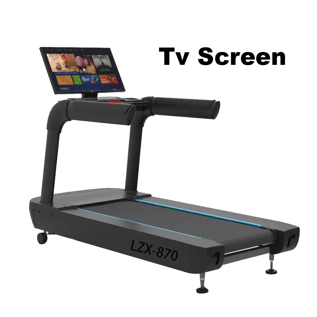 大型テレビ付き商用ランニングマシン32インチ電動トレッドミル