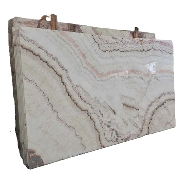 Pretty colourful clolur jade pink rainbow onyx marble slab for floor wall design