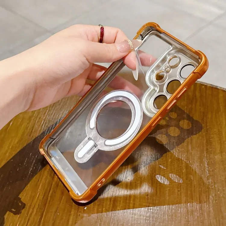 Clear Magnetic Kickstand Case for Galaxy S25/S24/S26