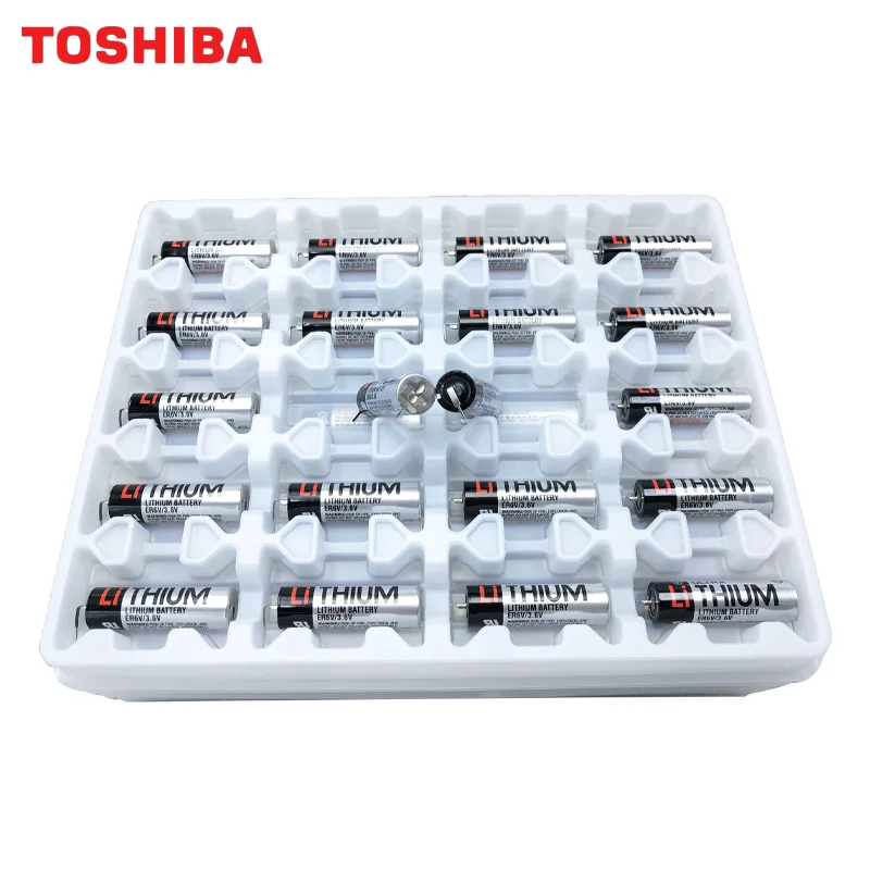 TOSHIBA ER6V 3.6V 2000mAhLi/SOCl2 Lithium Battery Suitable for Omron PLC Industrial Control Servo Programmer