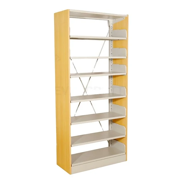 School Library Furniture Wooden Steel Bookshelf