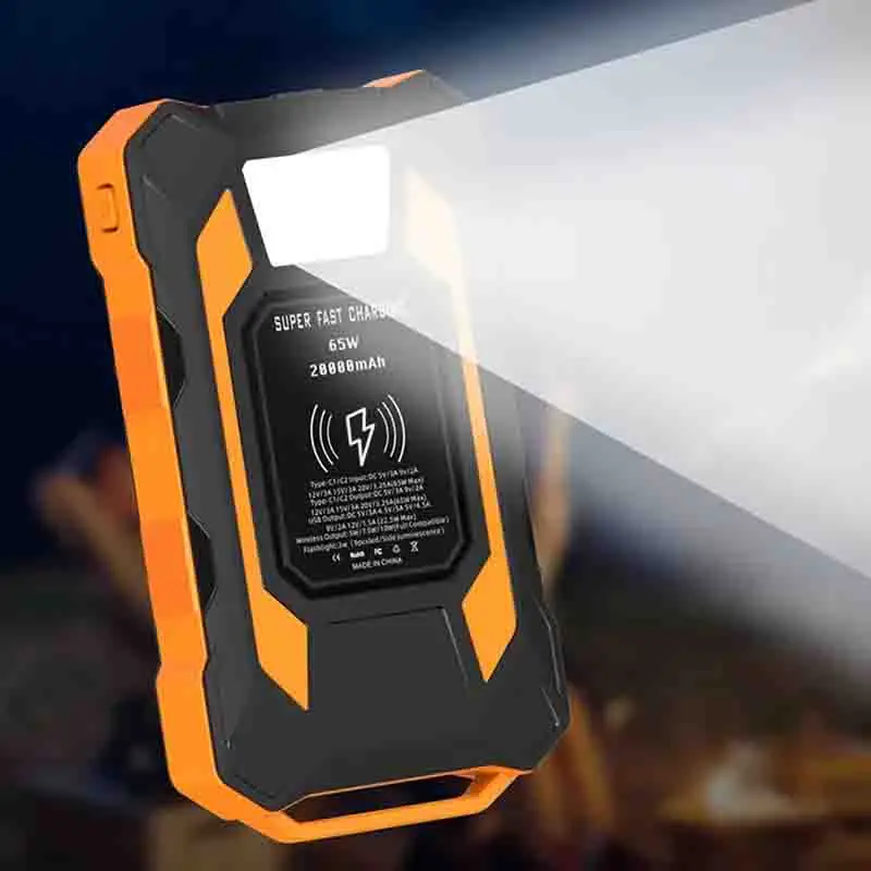 PD65W Solar Power Bank 20000mAh Ip67 Waterproof UN38.3 MSDS IATA Certified for Shipping to Africa SP0042 Multi-port Power Bank