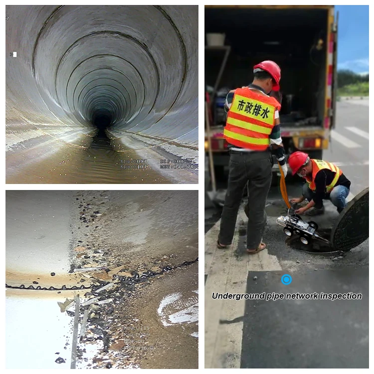 Factory Direct Sale Electric Lifting 60m CCTV Culvert Sewer Pipe Inspection Crawler Robot Camera Price