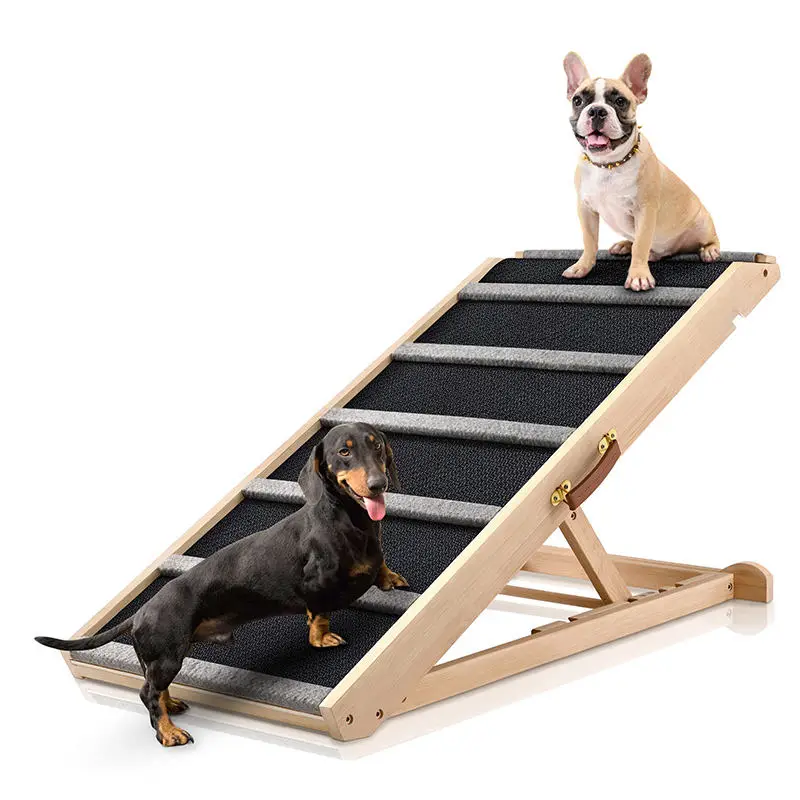 Highquality Solid Wood Dog Steps Foldable Pet Bed Stair Antislip Ramp