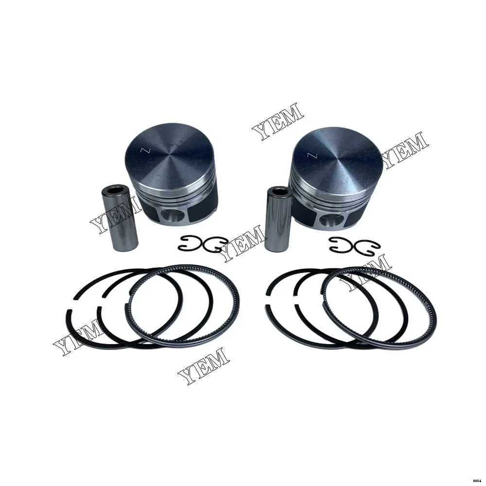 ZB600 Cylinder Piston Set With Rings for Kubota Excavator Forklift Diesel Engine Repair Parts