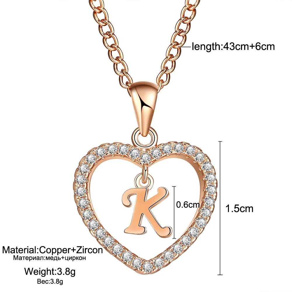 CALIS Women's Initial Necklace – Stainless Steel Heart Pendant With Letter, Personalized Gift