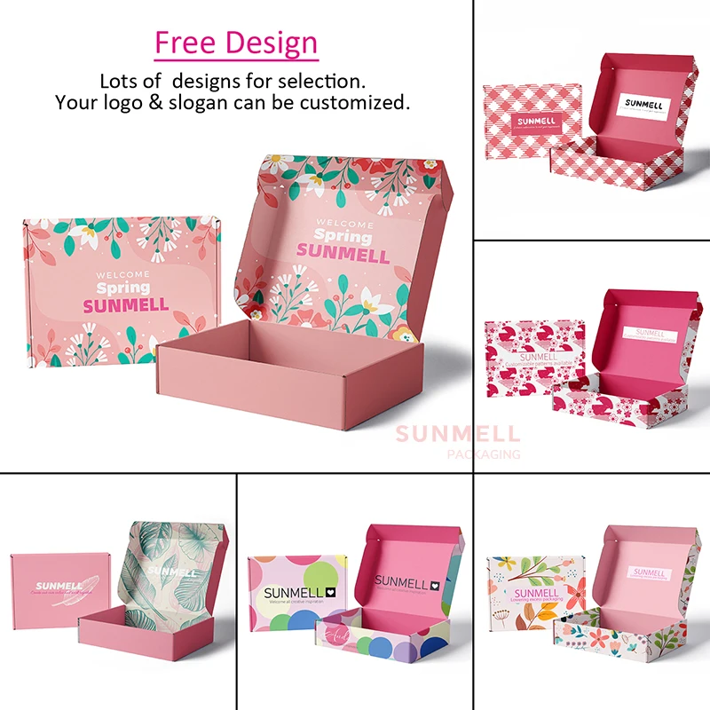 Free Design Eco Friendly Corrugated Cardboard Clothes Packaging Boxes Recycled Kraft Paper Printed Mailer Shipping Boxes