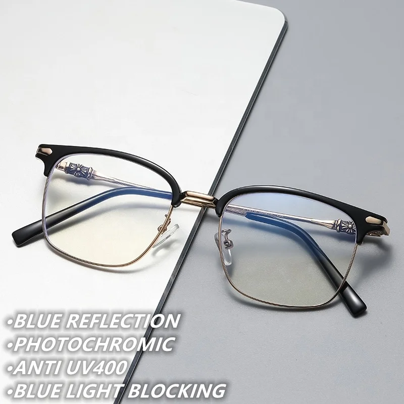 Photogray Anti-Reflective Glasses Photochromic Lenses Blue