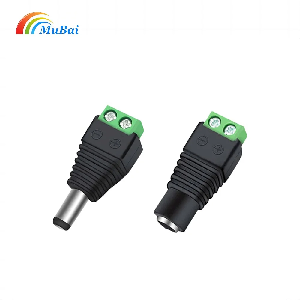 12V DC Power Connectors for CCTV Security Camera LED Strips