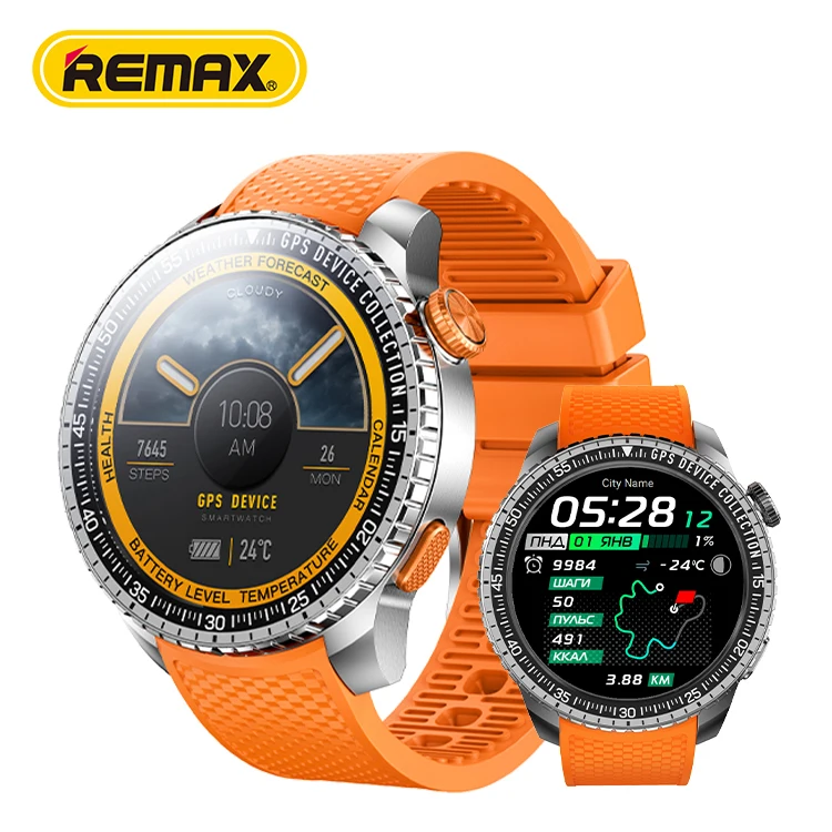 Remax AMOLED GPS Smartwatch Mujer Reloj Inteligente Phone Smart Health Watch AI Smart Watch with GPS for Men Women Waterproof