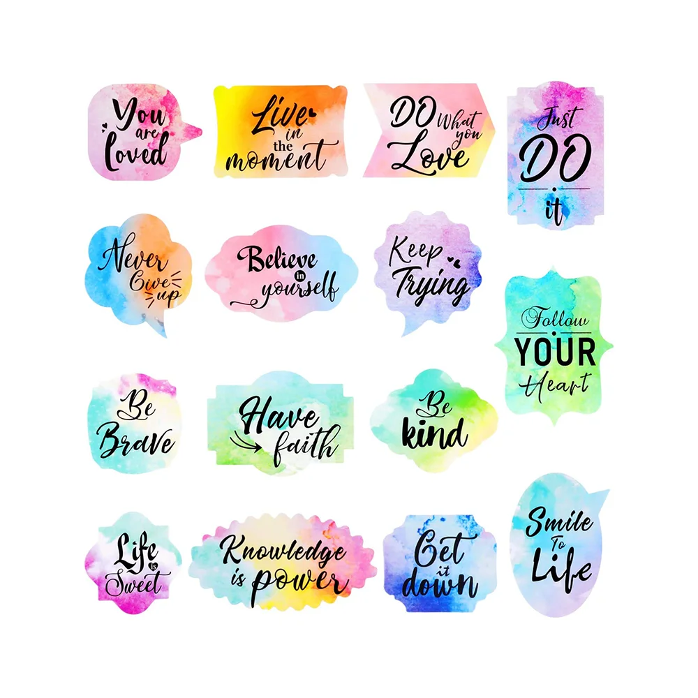 600 Pieces Inspirational Stickers Motivational Quote Planner Stickers Round Adhesive Encouragement Stickers for Laptop Notebook Phone Decor 