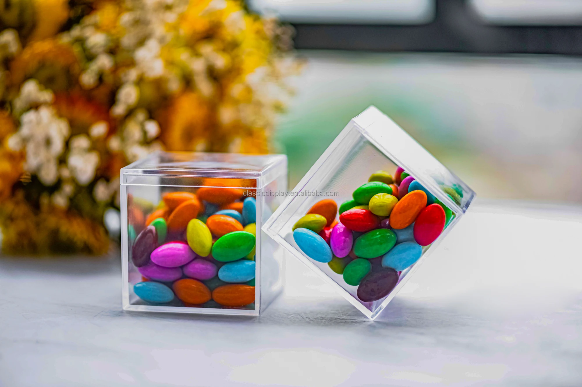 Acrylic Candy Box Favor Mini Acryl Square Storage Container Clear