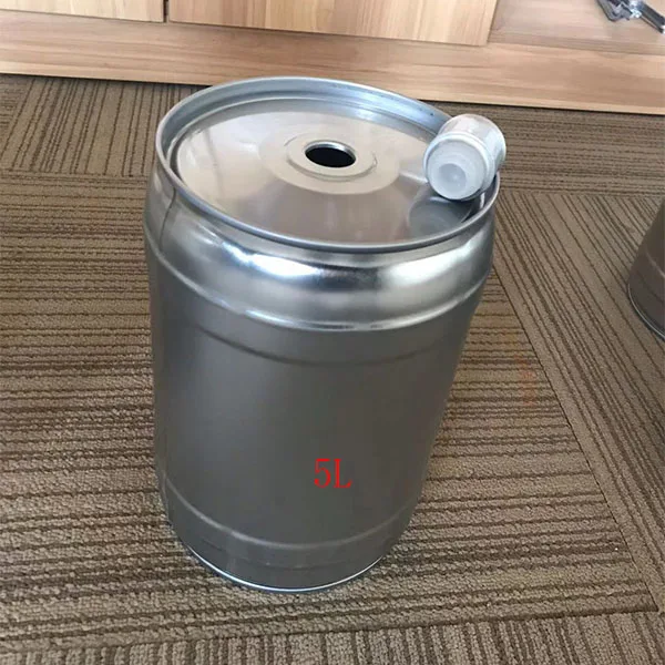 5 Liter Empty Ronud Beer Barrel Keg 5l Beer Can