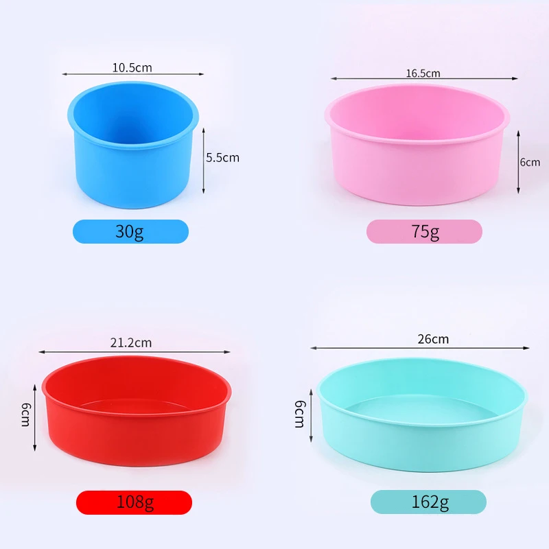 Circular Silicone Cake Mold Multiple Sizes DIY Baking Tray for Birthday Muffin Mold Various Types of Cakes supplier