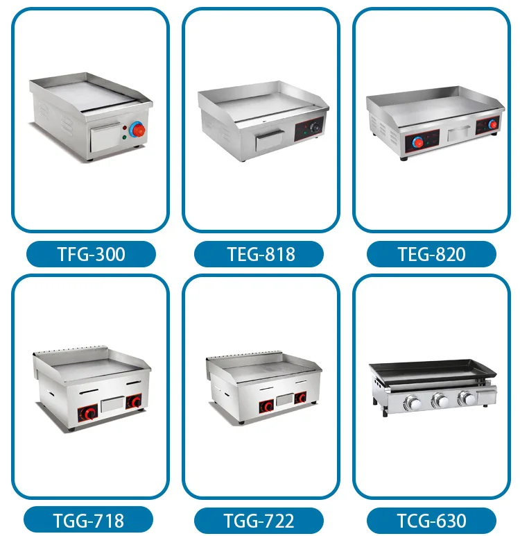 Factory price Automatic Electric griddle grill Commercial deep fryer 4400W Stainless Steel Electric burger griddle factory