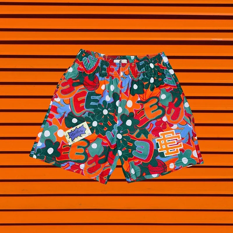 Summer Breathable Mesh Oversized Men Shorts Custom Printed Graphic  Casual Fiess Beach Shorts411_voghion.com