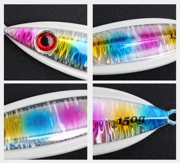 Cheery 20g-200g Fishing Jig Bait Lure Slow Pitch Jigging for Sea Boat Tuna Pike Variety Pack 80g 100g 120g 150g 200g Metal Lead – Metal Jig – view 5