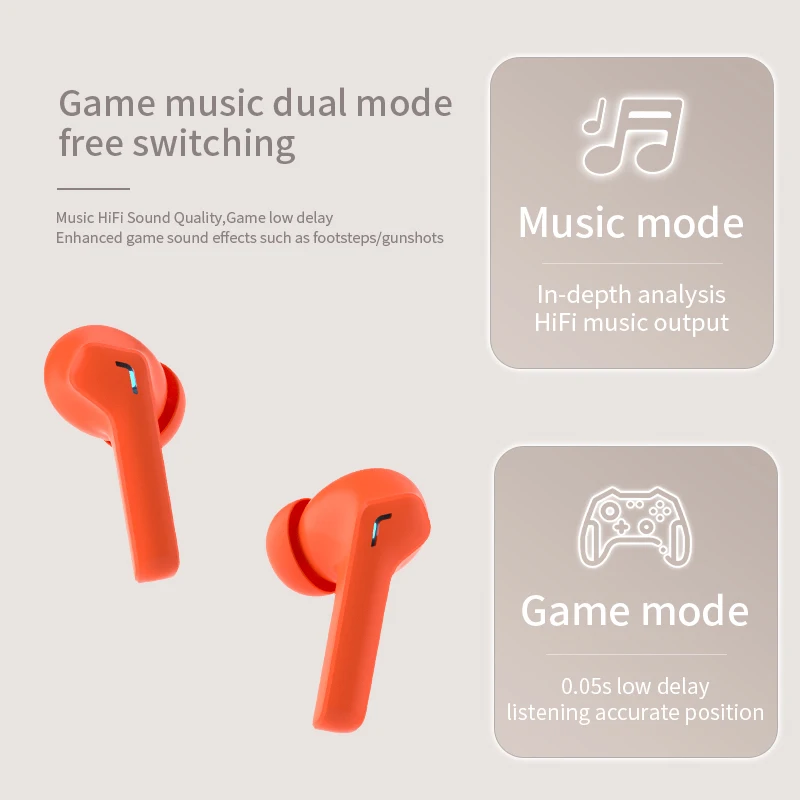 Наушники G06 TWS BT5.3 HiFi, наушники со светодиодным дисплеем, гарнитура, беспроводные наушники-вкладыши с низкой задержкой, игровые наушники-вкладыши