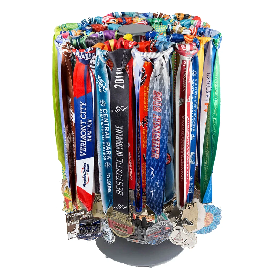 Rotating Medal Display Hanger Rack with Adjustable Stand Medal Storage Hanging Display