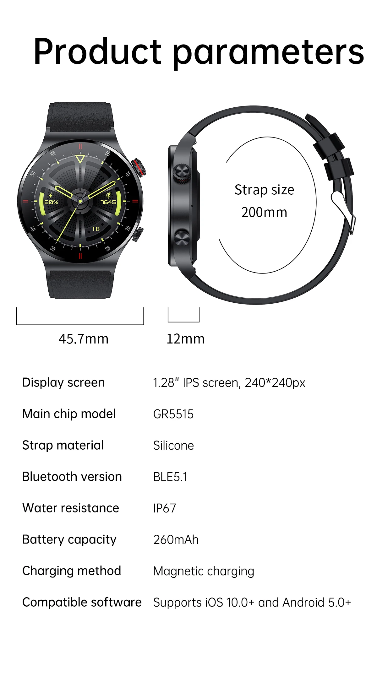 QW33 New Sport Tracker Wearable Devices relogio Smart watch Men Full Touch Screen Smart Watch japan Bt Call Heart Rate Monitor