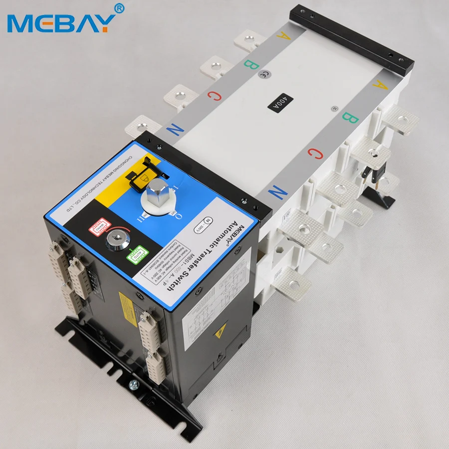 MEBAY ATS Automatic Changeover Switch Intelligent Generator Ats Switch 4P 100A 160A 300A 400A 630A