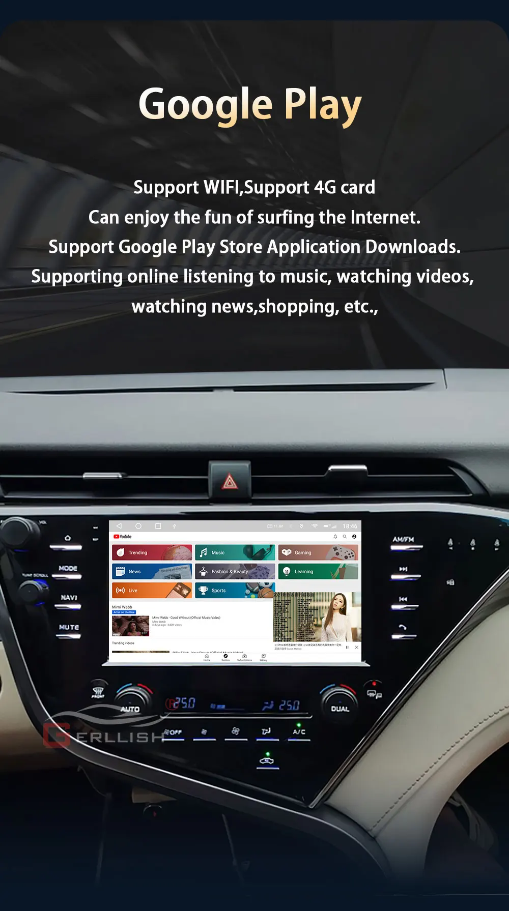 9" Touch Screen Android Car Stereo Dvd Multimedia Player For Toyota