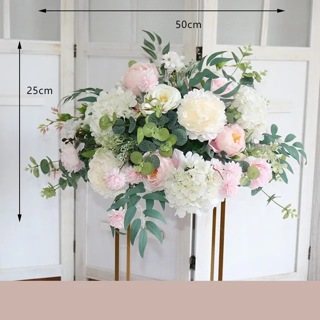 Artificial Flowers Row For Wedding Decoration Party Stage Display ...