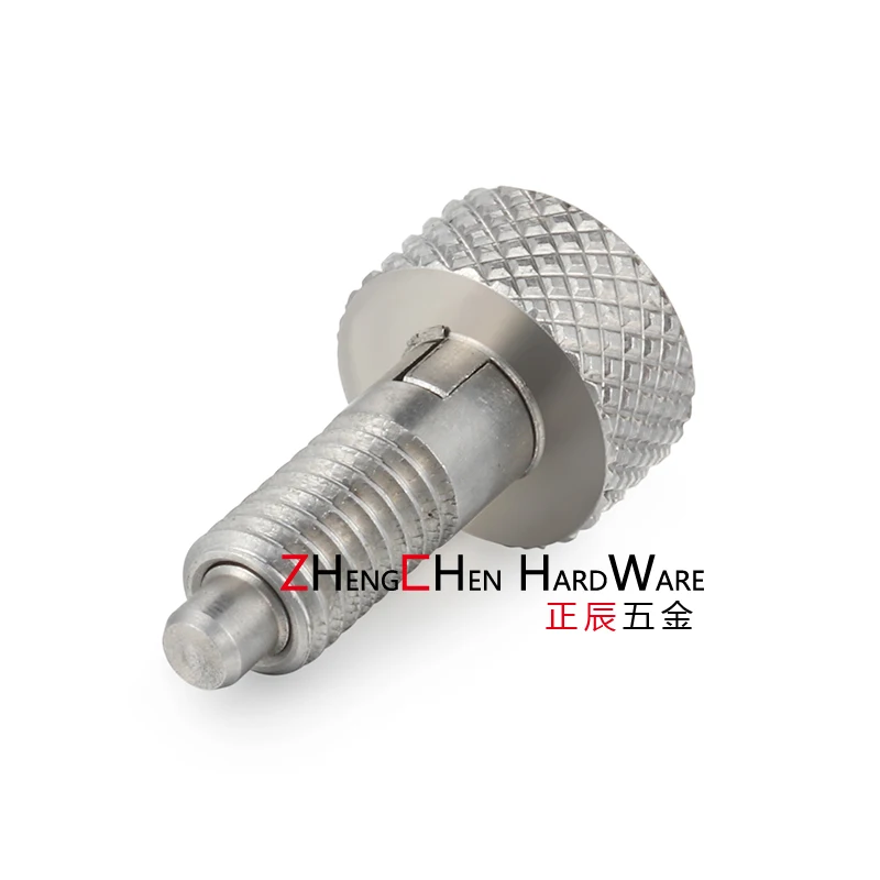 product factory customized stainless steel knurled knob hand retractable spring plunger with locking handle-61