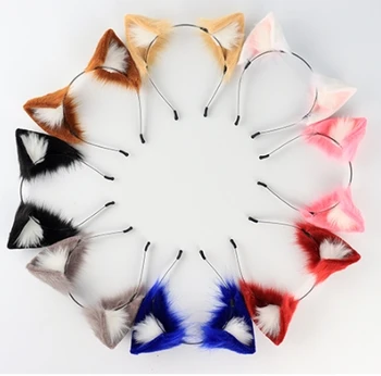 New Cute Anime Ear Headband Fashionable Artificial Animal Ears Hair Styling Accessory for Halloween Cosplay Wear