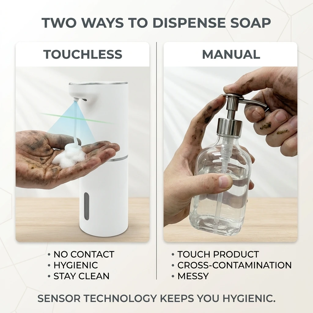 300ML OEM Original Supplier Hot Selling Plastic Touchless Hand Wash Electric Smart Infrared Sensor Automatic Foam Soap Dispenser