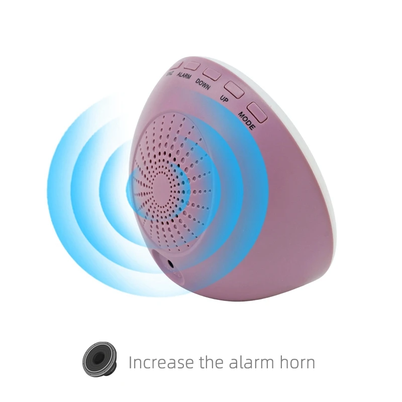 Modern Decor Round Makeup Mirror Lighted Large Display Easy Setting Auto Dimming USB Port Digital Alarm Clock for Office Gift