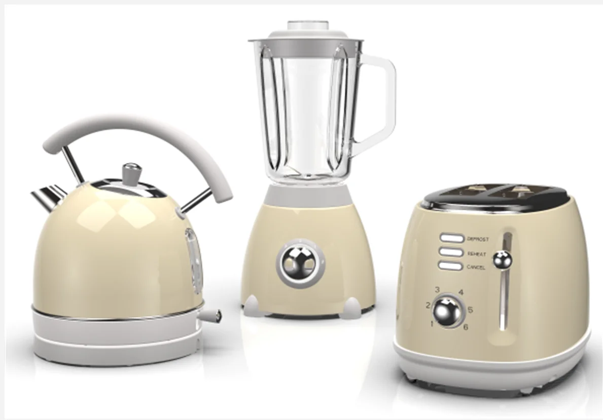 Set Petit-déjeuner Rétro SWAN – Bouilloire 1,8L Sans Fil + Grille-pain 2 Tranches (bleu)