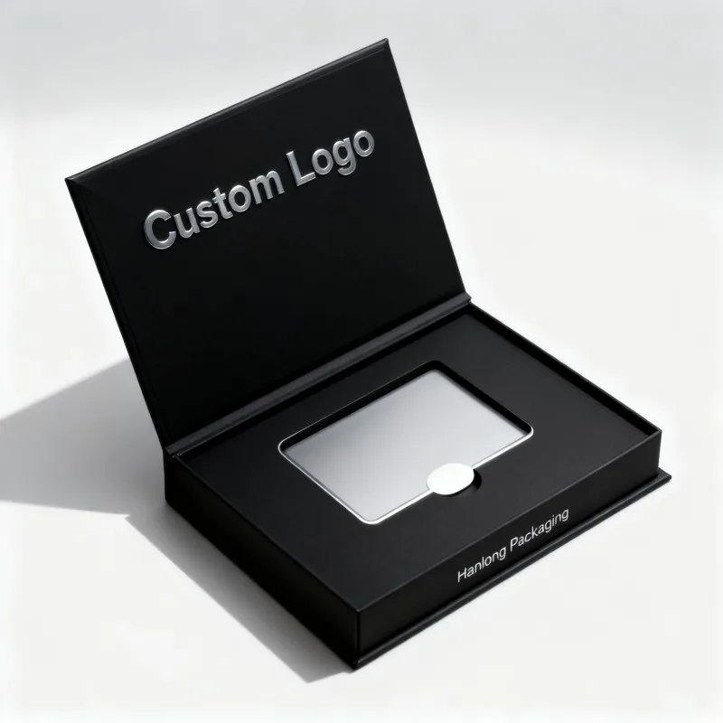 Biodegradable Luxury Black Cardbox Vip Card Box Packaging Vip Credit Business Card Packaging Gift Boxes