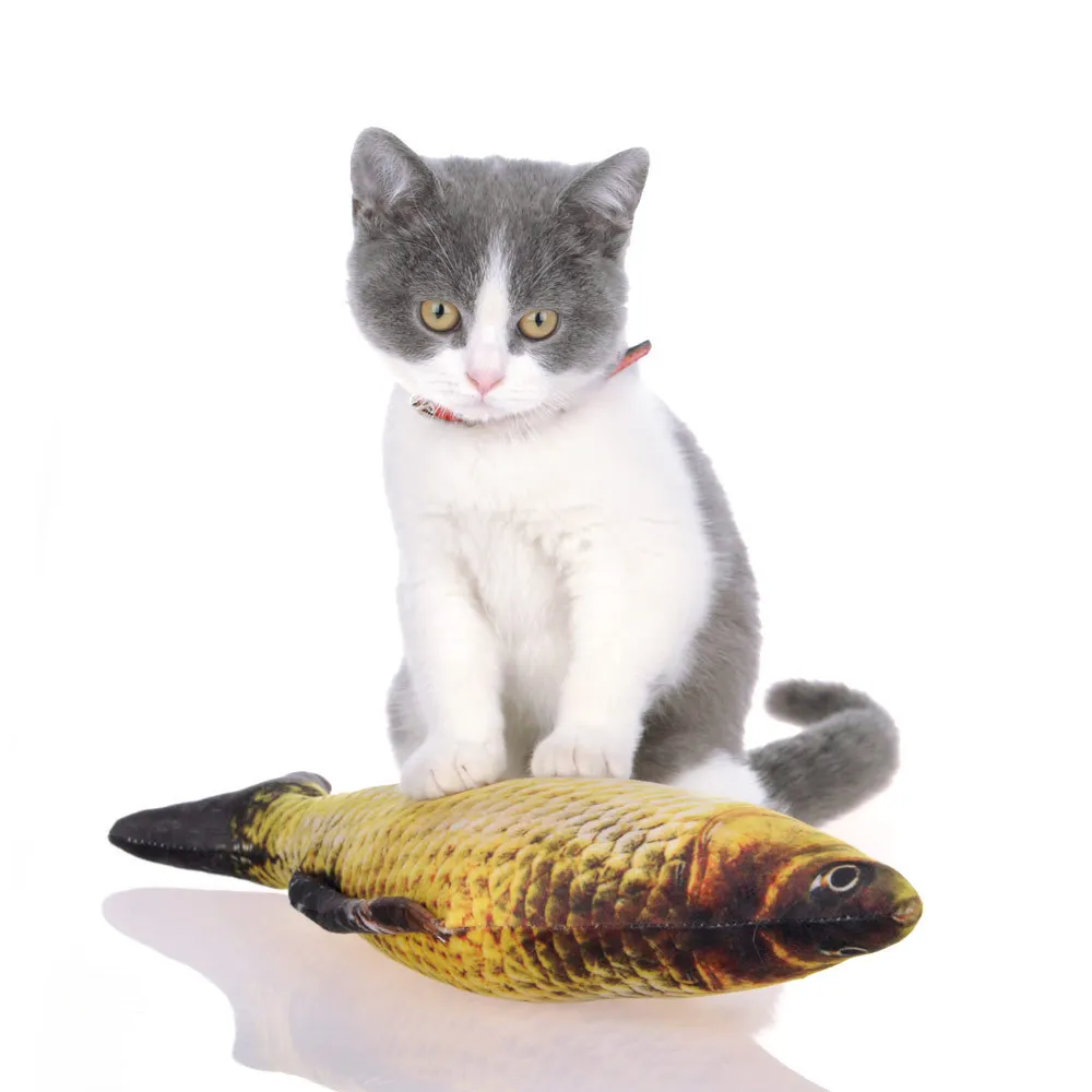 Electric Plush Auto-Moving Catnip Toy Eco-Friendly Soft Wave Tail Robot Salmon Fish Lifelike Style
