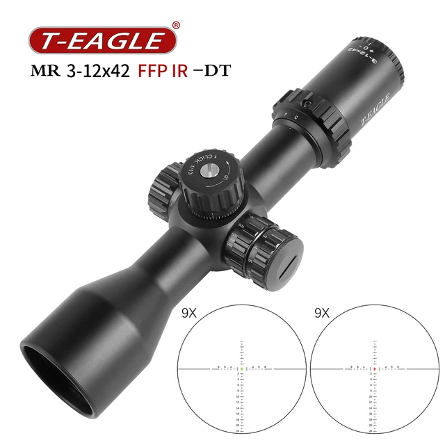 Hot New T-EAGLE MR 3-12X42 FFP DT Long Range Optic Scope Super Shockproof Glass Lens Sight Spotting Scopes Accessories Outdoor