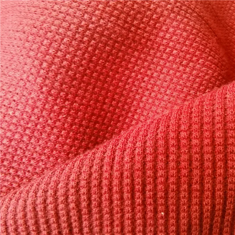 Elastane Cotton Waffle Knit Fabric