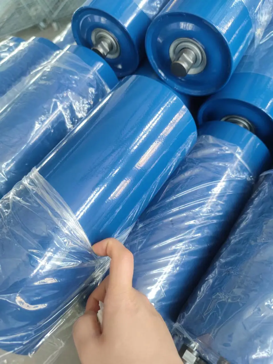 SANS1313 South Africa Standard  Heavy Duty Popular Conveyor Roller Dia 127mm Blue Color
