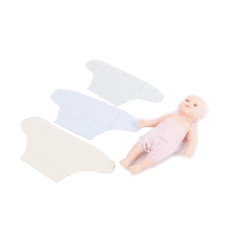 Factory Stock Export Bambino Colored Disposable Waterproof PE Baby Diapers Baby Tie-pants