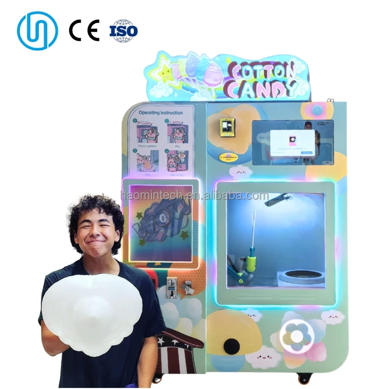 Intelligent Vending Automatic Floss Flower Machine Automatic Cotton Candy Machine Commercial Use