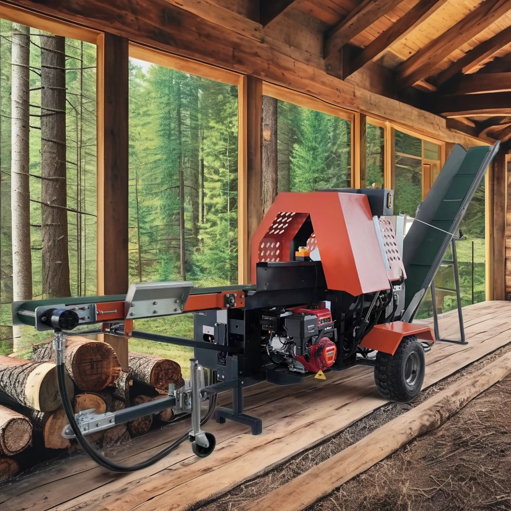Log Splitter Automatic Diesel Firewood Processor Large Manufacturing Plant Circular Saw for Sale