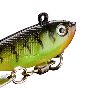 Wholesale Freshwater Spin Metal Spoon Artificial Bottom Wobble Soft Bait PVC Bait Ice Trout Salmon Sea Bass Spinner Jig Fishing – Soft Lure – view 4
