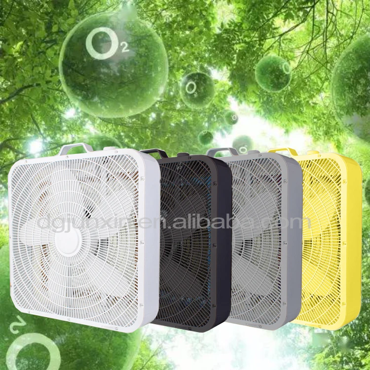 20 Inch Air Cooling Box Fan 110v 5 Blades Square Fan With 3 Gears For