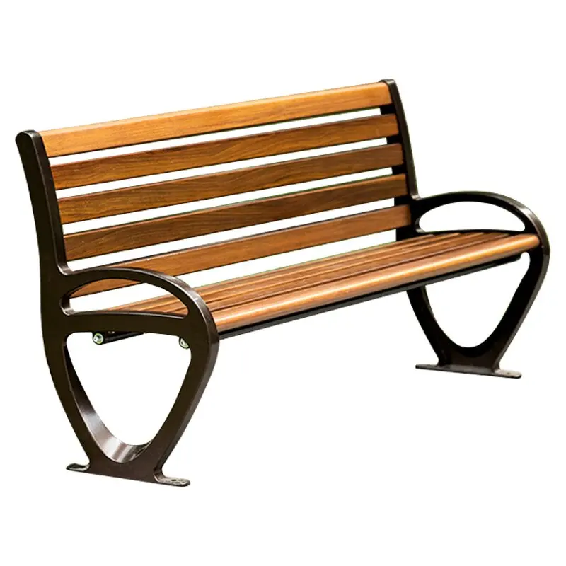 Customizable Best-Selling Park Chair kirsite outdoor bench seat outside public park wood plastic Aluminum Legs bench